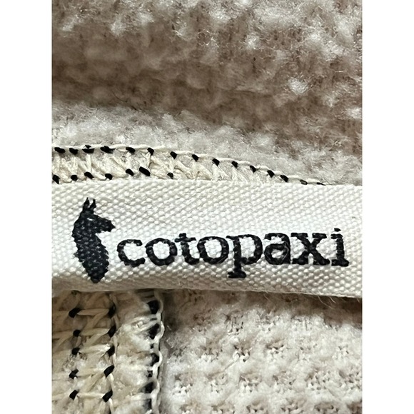 Cotopaxi Fleece Hoodie Jacket Beige Black Zip Up Hooded Activewear Size L - Picture 5 of 6